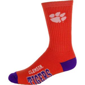 Clemson Tigers For Bare Feet Deuce Crew 504 Socks