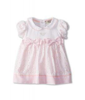 Armani Junior Eyelet Dress w/ Bows Girls Dress (Pink)