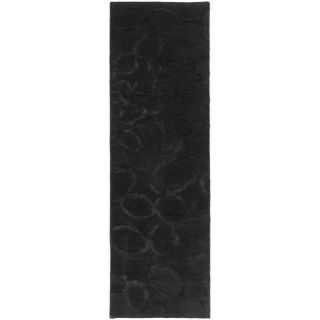 Handmade Soho Loops Black New Zealand Wool Runenr (26 X 10)