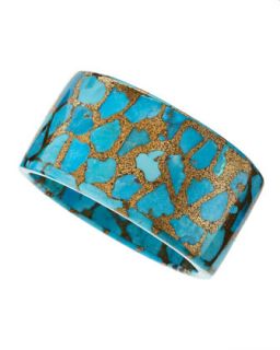 Cobbled Copper & Turquoise Bangle
