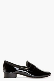 Repetto Black Patent Leather Penny Loafers