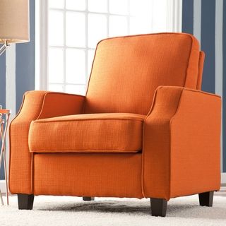Upton Home Corey Orange Upholstered Accent Arm Chair