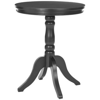 Safavieh Arles Black Round Side Table (BlackMaterials WoodFinish BlackDimensions 25.2 inches high x 20.1 inches wide x 20.1 inches deepAssembly required )
