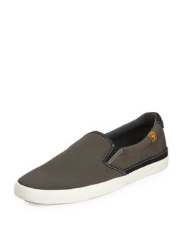 Cal Suede Trimmed Slip On Sneaker, Gray