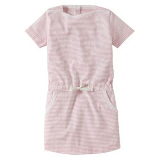 Burts Bees Baby Infant Girls Stripe Boatneck Dress   Blush/Cloud 3 6 M