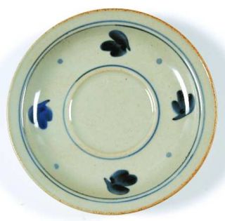 Iron Mountain MarthaS Flowers Saucer for Flat Cup, Fine China Dinnerware   Blue