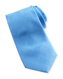 Square Jacquard Contrast Tail Tie, Blue/Black