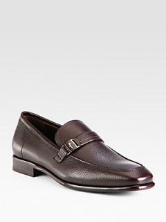 Salvatore Ferragamo Pebbled Leather Loafers