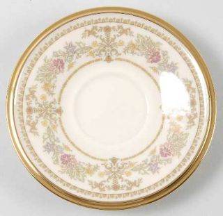 Lenox China Castle Garden Saucer for Demitasse Cup, Fine China Dinnerware   Pink