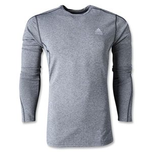 adidas TechFit Fitted Long Sleeve Top (Dk Grey)