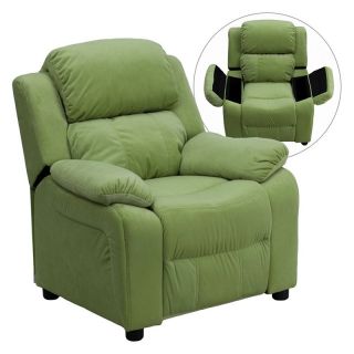 Flash Furniture Deluxe Heavily Padded Microfiber Kids Recliner with Storage