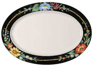 Villeroy & Boch Xenia 14 Oval Serving Platter, Fine China Dinnerware   Floral,