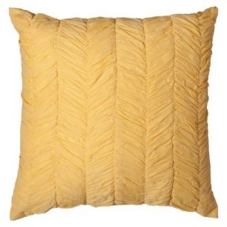 Threshold Rouched Decorative Pillow   Vintage Yellow
