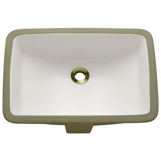 Polaris Sinks P3191ub Bisque Rectangular Undermount Porcelain Bathroom Sink