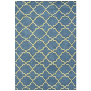 Alliyah Handmade Aqua New Zeeland Blend Wool Rug (9 X 12)