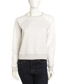 Knit Raglan Vintage Sweatshirt, Grey Marl