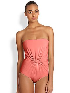 Clube Bossa One Piece Bandeau Swimsuit   Coral