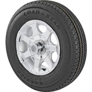Martin Aluminum Contemporary 7 Spoke Trailer Tire & Assembly, ST205/75R 14,