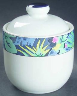 Vitromaster Key Largo Sugar Bowl & Lid, Fine China Dinnerware   Multicolor Flowe