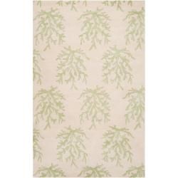 Somerset Bay Hand tufted Bacelot Bay Green Beach inspired Wool Area Rug (33 X 53)