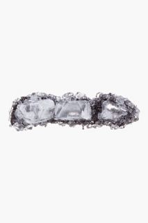 Arielle De Pinto  Exclusive Charcoal Crystal Knuckleduster Ring
