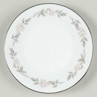 Noritake Lillian Bread & Butter Plate, Fine China Dinnerware   Pink/White Roses,