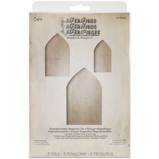 Sizzix Movers and Shapers Magnetic Dies By Tim Holtz 3/pkg arches (2 3/4x4 3/8x5/8 to 1 1/2x2 5/8x5/8 inch. Design Sized Arches (2 3/8x4 to 1 1/4x2 1/4 inche). Designer Tim Holtz. Imported. )