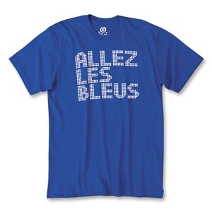 Objectivo France Allez Les Bleus Soccer T Shirt (Royal)
