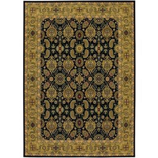Royal Kashimar All Over Vase Area Rug (53 X 76) (BlackSecondary colors Brown sienna, chestnut, creme caramel , deep maple, soft linen, teal sagePattern FloralTip We recommend the use of a non skid pad to keep the rug in place on smooth surfaces.All rug