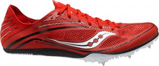 Mens Saucony Endorphin MD3   Red/White Running Shoes