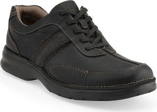 Mens Clarks Slone   Black Oily Leather Lace Up Shoes
