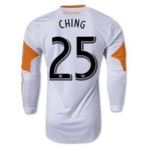 adidas Houston Dynamo 2013 CHING LS Authentic Secondary Soccer Jersey