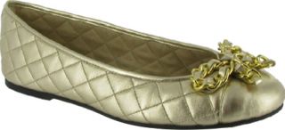 Womens Bella Vita Tabby II   Gold Quilted Ornamented Shoes