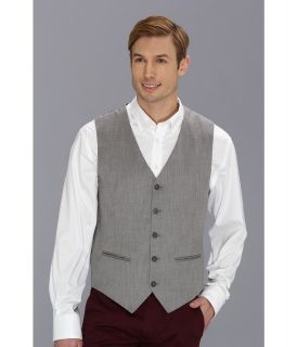 Perry Ellis Textured Suit Vest Mens Vest (Silver)