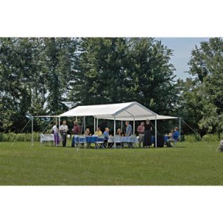 ShelterLogic 20Ft. x 10ft. 1 3/8in. 8 Leg Canopy White Cover w/ Enclosure &