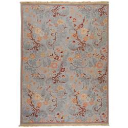 Hand knotted Reversible Vine Wool Rug (10 X 14)