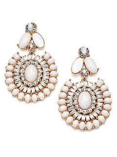 Kate Spade New York Cabochon Cluster Statement Earrings   White