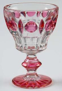 Sterling Crystal Classique Cranberry Flash Water Goblet   Cranberry Flashed, Ova