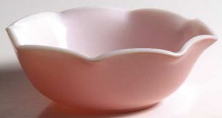 Hazel Atlas Ripple Pink Cereal Bowl   Aka Crinoline, Pink