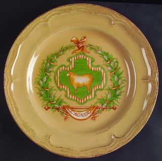 Nikko Country Market Antique Brown Accent Luncheon Plate, Fine China Dinnerware