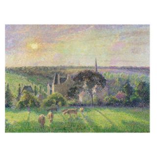 Trademark Global Inc The Church and Farm of Eragny, 1895 Canvas Art by Camille