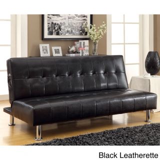 Furniture Of America Modern Tufted Futon/sofabed With Storage Pockets