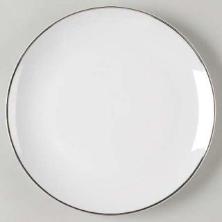 Sasaki China Obi White Salad Plate, Fine China Dinnerware   All White,Coupe,Smoo