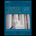 Criminal Law and Procedure for Paralegal  Systems Approach