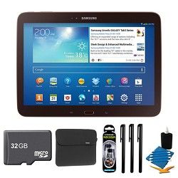 Samsung Galaxy Tab 3 (10.1 Inch, Gold Brown) + 32GB Micro SDHC and More