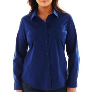 ARIZONA Long Sleeve Woven Shirt, Stunning Sapphire (Blue)