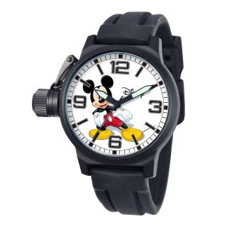 Disney Crown Protector Mens Mickey Mouse Rubber Strap Watch