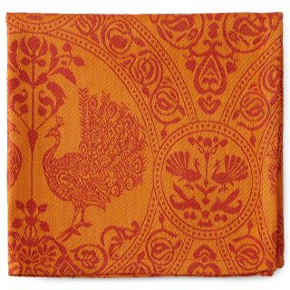 Mahogany Peacock Orange Set of 4 Napkins