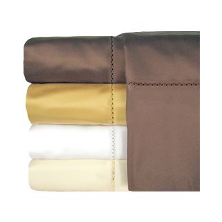 Veratex 800tc Egyptian Cotton Sateen Embroidered Bella Pillowcases, Espresso