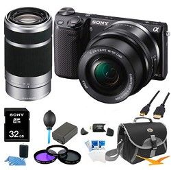 Sony NEX 5TL/B Compact Camera with 16 50 + SEL 55 210 Ultimate Bundle